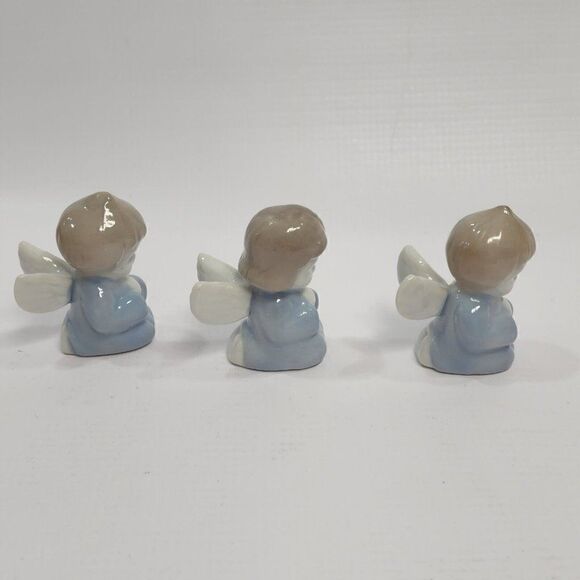 3 - Vintage Ceramic/Porcelain 2" Praying Angel Mini Figures - Picture 5 of 9